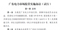 廣東電力市場監(jiān)管實施辦法(試行)