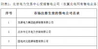 冀北電力交易中心新增9家、變更4家<font color=