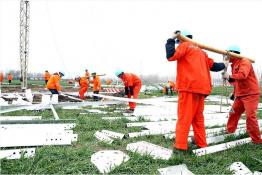 灌云厲蕩-灌南李集220千伏線路工程進(jìn)入全面組塔施工階段