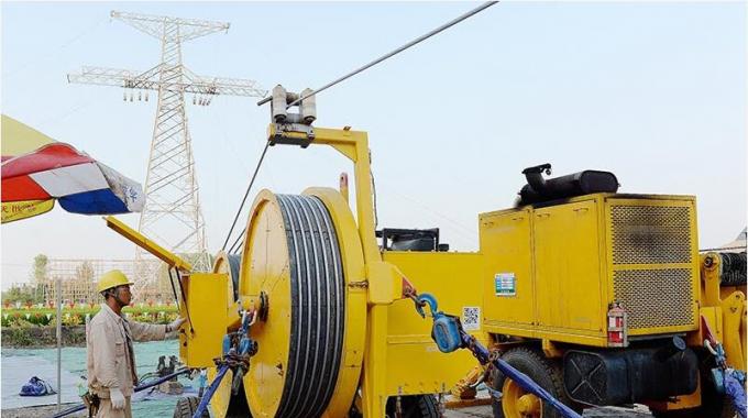 錫盟—泰州特高壓工程蘇2標(biāo)段建湖境內(nèi)進(jìn)入放線階