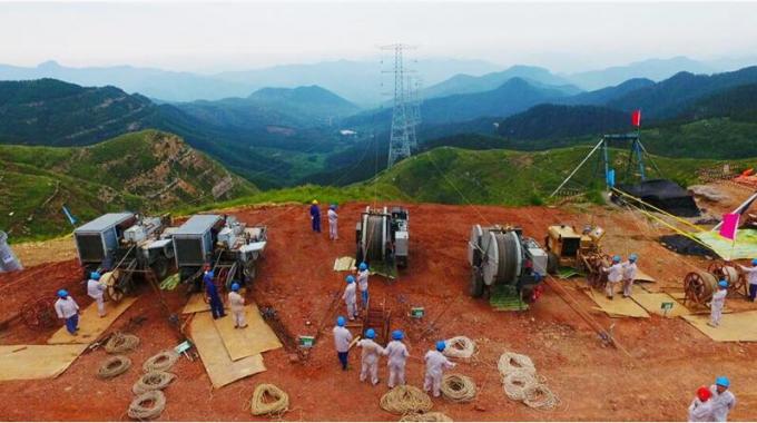 國(guó)內(nèi)最長(zhǎng)特高壓陜西榆橫——山東濰坊特高壓工程放線工作進(jìn)展順利