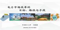 PPT | 電力市場改革的目標(biāo)、路徑與手段