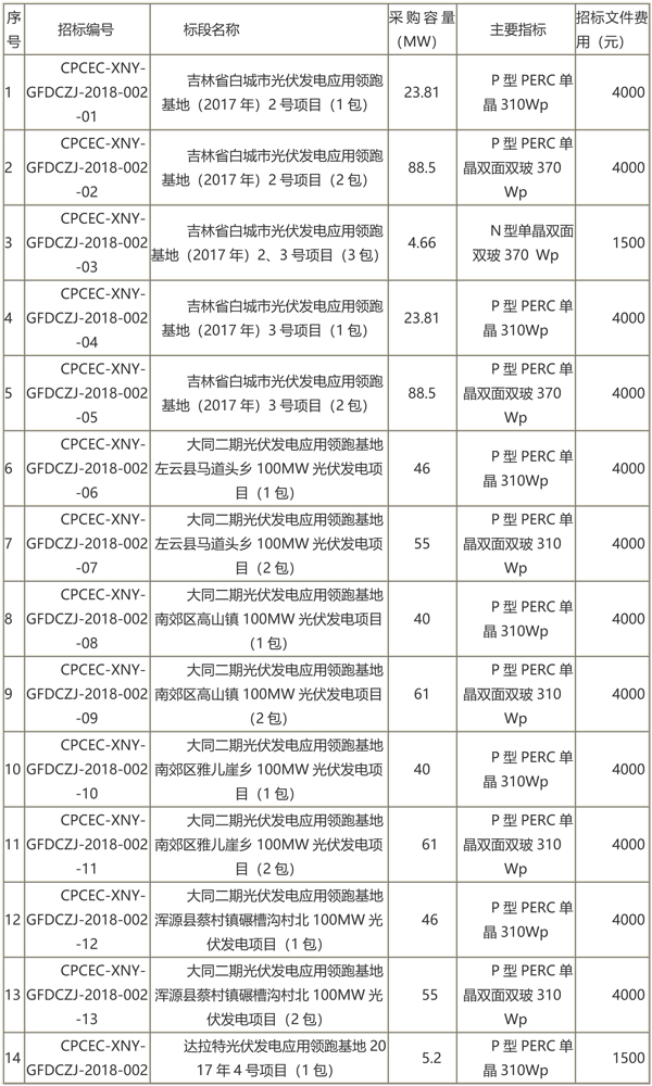國家電投第二批光伏領(lǐng)跑者項(xiàng)目組件、逆變器招標(biāo)