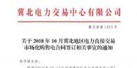 冀北地區(qū)10月電力直接交易市場化購售電合同簽訂工作9月17日截止
