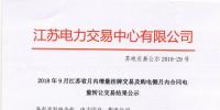 2018年9月江蘇省月內(nèi)增量掛牌及購(gòu)電側(cè)月內(nèi)合同電量轉(zhuǎn)讓交易結(jié)果公示