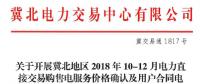 冀北開展10-12月電力直接交易購售電服務(wù)價格確認及用戶合同電量填報