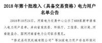 公示669家僅通過234家！河南2018年第十批準(zhǔn)入（具備交易資格）電力用戶名單