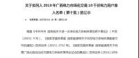 轉(zhuǎn)發(fā)自治區(qū)工信委《關(guān)于擬列入2018年廣西電力市場(chǎng)化交易10千伏電力用戶準(zhǔn)入名單（第十批）的公示》的通知