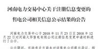 河南大華售電有限公司注冊信息變更生效